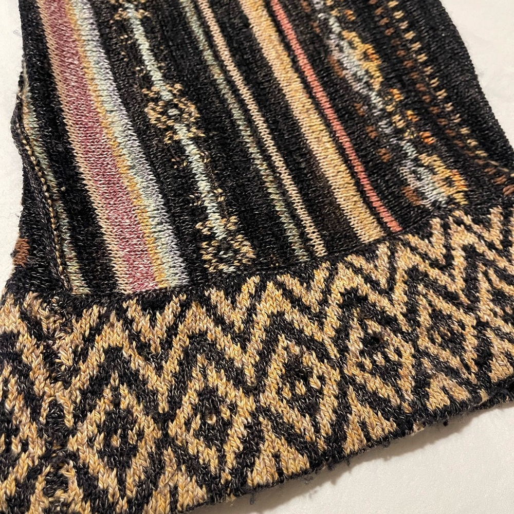 Free People Black and Brown Cardigan with Ornate Design - Picture 4 of 10